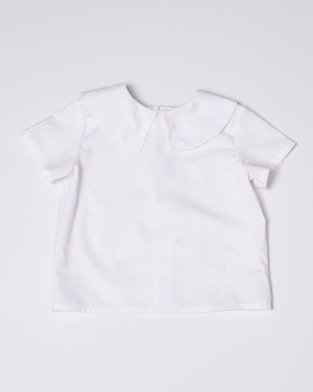 Little Boys Short Sleeve Shirt in White - Patrick Boys White Short Sleeve Shirt Made in Easy Care Imperial Batiste