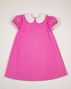 Little Girls Pink Summer Dress - Milla Kaye A-Line Dress in Strawberry
