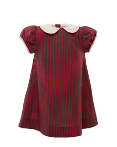 Little Girls Red Plaid Dress - Milla Kaye A-Line Dress in Tartan Red Plaid