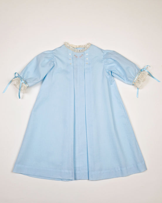 Heirloom Baby Day Gown in Blue - Lilly Jane Day Gown in Blue