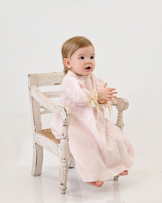 Heirloom Little Girls Pink Day Gown - Lilly Jane Day Gown in Pink
