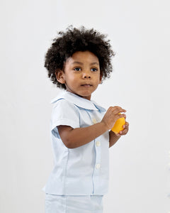 Heirloom Boys Double Breasted Short Set in Blue