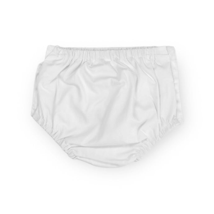 Damien Lined Diaper Cover in White