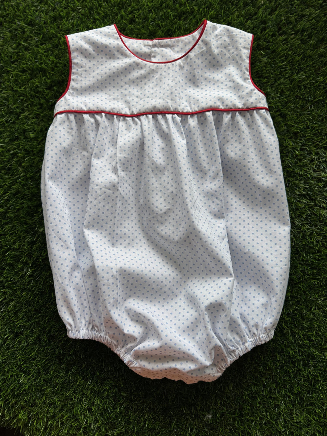 Brooklyn White with Blue Dot Bubble
