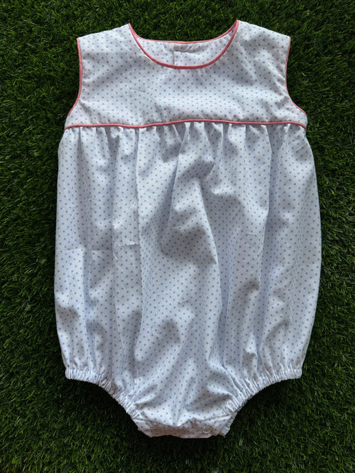 Brooklyn White with Blue Dot Bubble