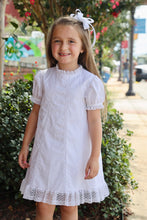 Load image into Gallery viewer, Heirloom Little Girls A-Line Dress with Lace Inserts