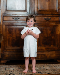 Heirloom Boys Jon Jon Set in Blue or White w/White Shirt