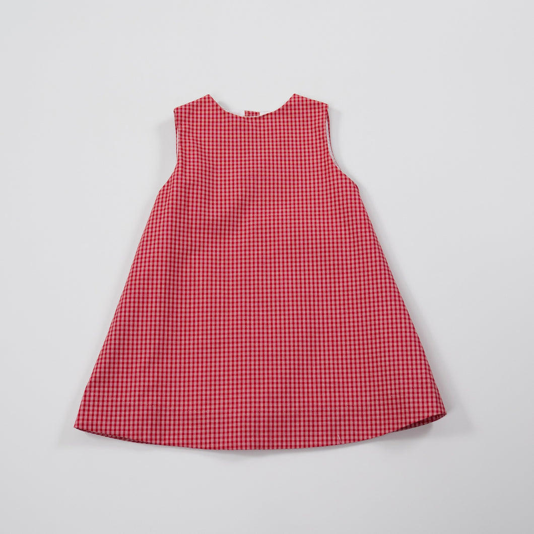 Mary Kate Red Plaid A-line Sleeveless Dress