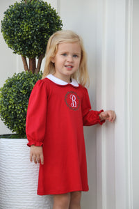 Girls Knit Christmas Long Sleeve A-Line dress