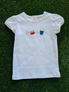 Avery Short Sleeve Play Shirt-Beach Scene