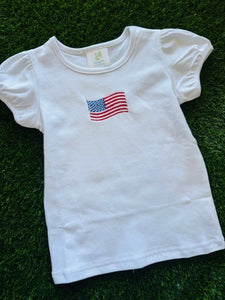 Avery Short Sleeve Play Shirt-American Flag
