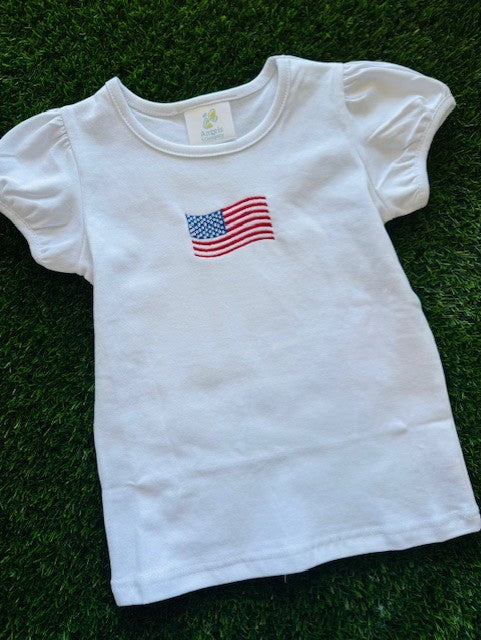 Avery Short Sleeve Play Shirt-American Flag