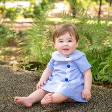 Load image into Gallery viewer, Walker Apron Set in Blue Chambray with White Insert