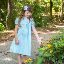 Load image into Gallery viewer, Ann Scott Yoke Dress in Aqua Chambray