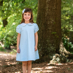 Little Girls Aqua A-Line Dress - Milla Kaye A-Line Dress in Aqua