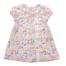 Load image into Gallery viewer, Mary Ryan Apron Dress in Blossom Floral with White Insert