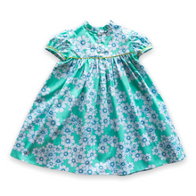 Load image into Gallery viewer, Ann Scott Yoke Dress in Aqua Primrose Floral