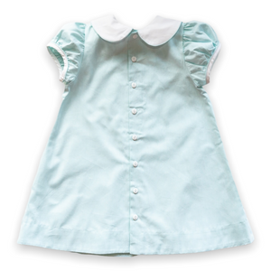 Little Girls Aqua A-Line Dress - Milla Kaye A-Line Dress in Aqua