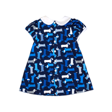 Load image into Gallery viewer, Little Girls Navy A-Line Dress - Milla Kaye A-Line Dress in Navy Puppies