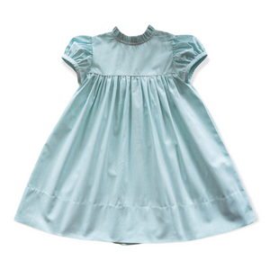 Ann Scott Yoke Dress in Aqua Chambray