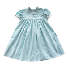 Load image into Gallery viewer, Ann Scott Yoke Dress in Aqua Chambray